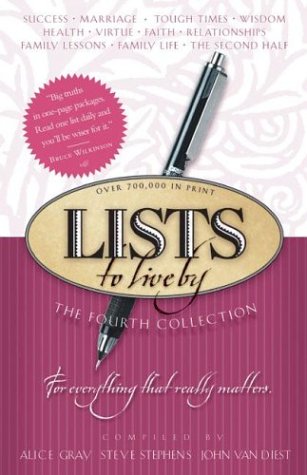 9781590520598: Lists to Live by: The Fourth Collection : For Everything That Really Matters