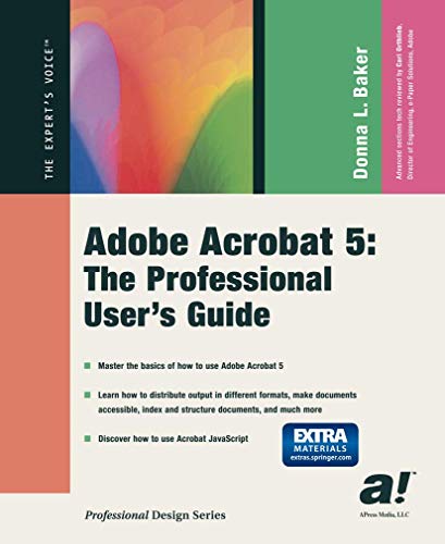 Stock image for Acrobat 5: A User Guide for Professionals (Book with CD-ROM) for sale by Chiron Media