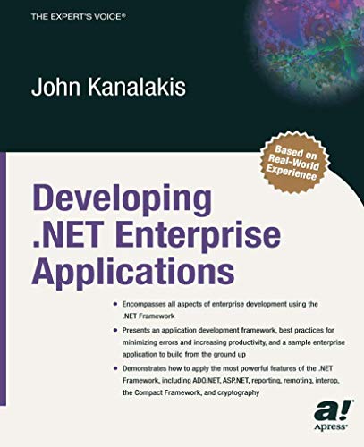 Imagen de archivo de Developing .NET Enterprise Applications a la venta por HPB-Red
