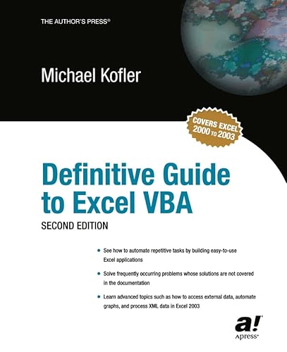 Beispielbild fr Definitive Guide to Excel VBA, Second Edition zum Verkauf von SecondSale