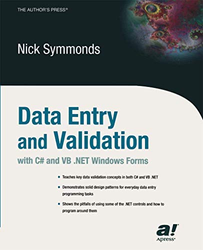 9781590591086: Data Entry and Validation with C# and Vb. Net Windows Forms (Books for Professionals by Professionals)