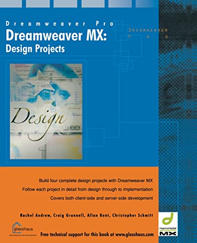 Beispielbild fr Dreamweaver MX Design Projects zum Verkauf von Ebooksweb