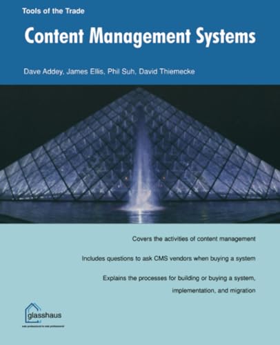 Beispielbild fr Content Management Systems (Tools of the Trade) zum Verkauf von HPB-Red