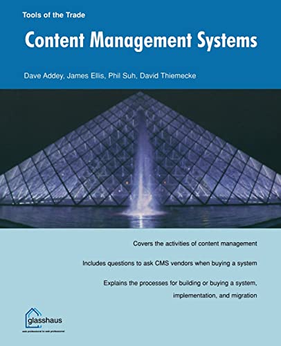 Imagen de archivo de Content Management Systems (Tools of the Trade) a la venta por HPB-Red