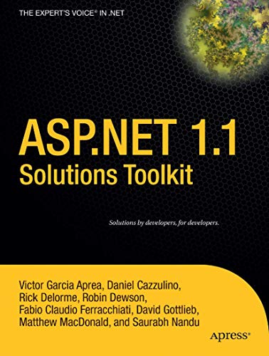 9781590594469: ASP.NET 1.1 Solutions Toolkit (Books for Professionals by Professionals)