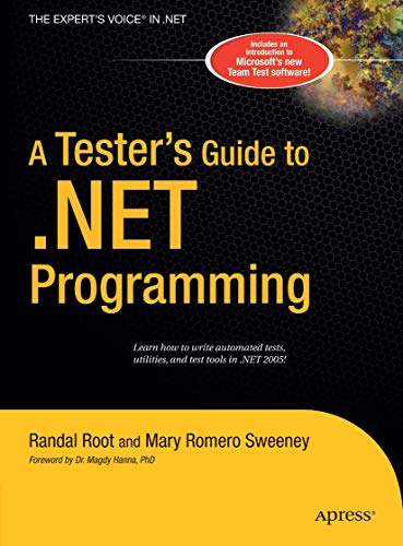 Beispielbild fr A Tester's Guide to . Net Programming zum Verkauf von Better World Books