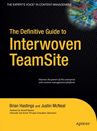 Stock image for The Definitive Guide to Interwoven TeamSite (Definitive Guides (Hardcover)) for sale by HPB-Red