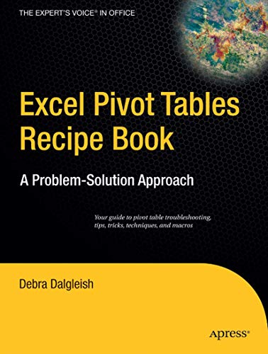 Beispielbild fr Excel Pivot Tables Recipe Book : A Problem-Solution Approach zum Verkauf von Better World Books