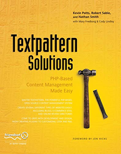 Beispielbild fr Textpattern Solutions: PHP-Based Content Management Made Easy zum Verkauf von WorldofBooks