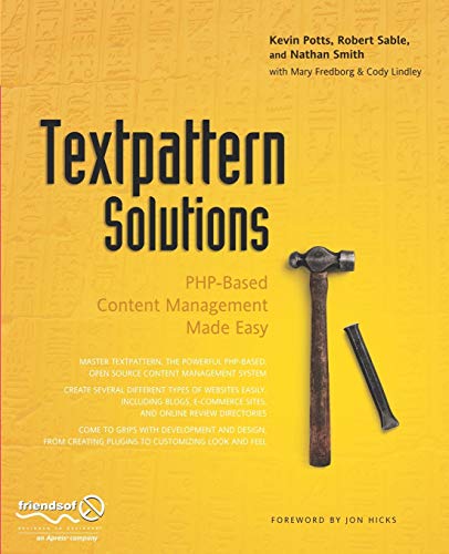 Stock image for Textpattern Solutions : PHP-Based Content Management Made Easy for sale by Better World Books: West