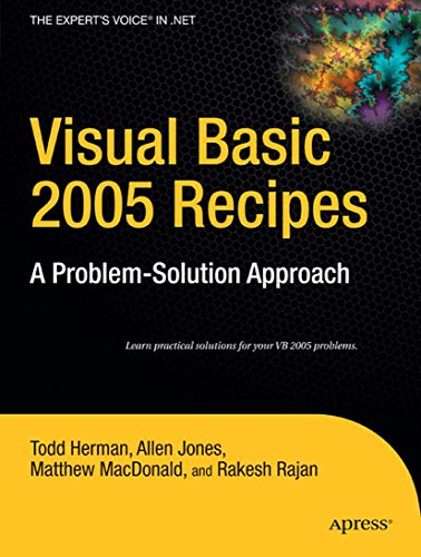 Imagen de archivo de Visual Basic 2005 Recipes: A Problem-Solution Approach (Experts Voice in .NET) a la venta por Bookoutlet1