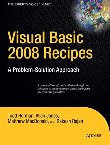 Imagen de archivo de Visual Basic 2008 Recipes : A Problem-Solution Approach a la venta por Better World Books: West