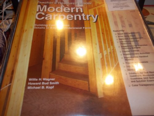 Beispielbild fr Modern Carpentry zum Verkauf von HPB-Red