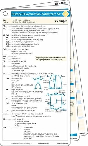 Stock image for History And Examination Pocketcard Set for sale by GreatBookPrices