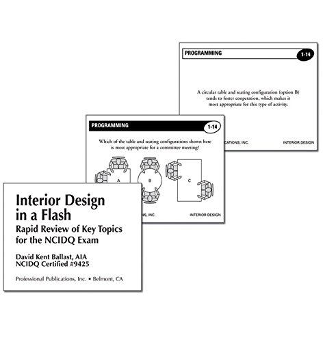 9781591261070: Interior Design in a Flash: Rapid Review of Key Topics for the Ncidq Exam