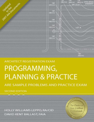 Beispielbild fr Programming, Planning & Practice: ARE Sample Problems and Practice Exam, 2nd Ed zum Verkauf von HPB-Red