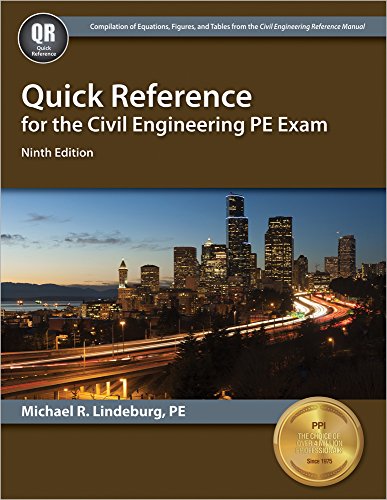 Stock image for Quick Reference for the Civil Engineering PE Exam, 9th Ed for sale by BooksRun