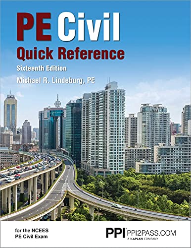 Beispielbild fr PPI PE Civil Quick Reference, 16th Edition " A Comprehensive Reference Guide for the NCEES PE Civil Exam zum Verkauf von BooksRun