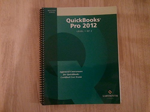Stock image for QuickBooks Pro 2012 Level 1 of 2 by Tricha Conlon (2012-05-04) for sale by HPB-Red