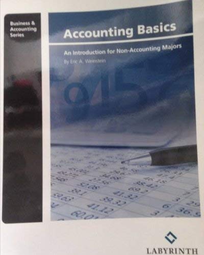 Beispielbild fr Accounting Basics: An Introduction for Non-Accounting Majors zum Verkauf von Better World Books
