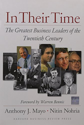 Beispielbild fr In Their Time: The Greatest Business Leaders Of The Twentieth Century zum Verkauf von SecondSale