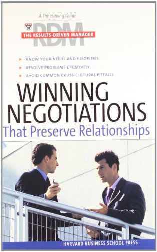 Stock image for Winning Negotiations That Preserve Relationships for sale by Ammareal