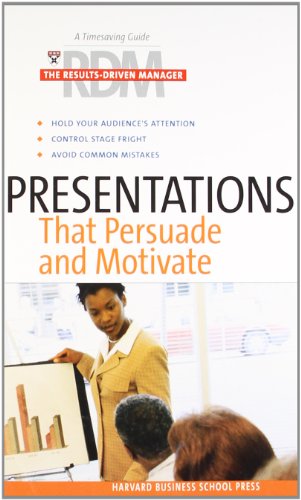 9781591393498: Presentations That Persuade and Motivate (The Results-Driven Manager Series)
