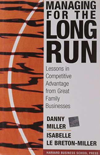 Imagen de archivo de Managing For The Long Run: Lessons In Competitive Advantage From Great Family Businesses a la venta por Off The Shelf