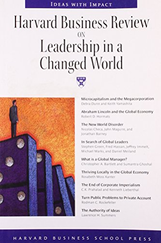 Stock image for Harvard Business Review on Leadership in a Changed World for sale by Better World Books: West