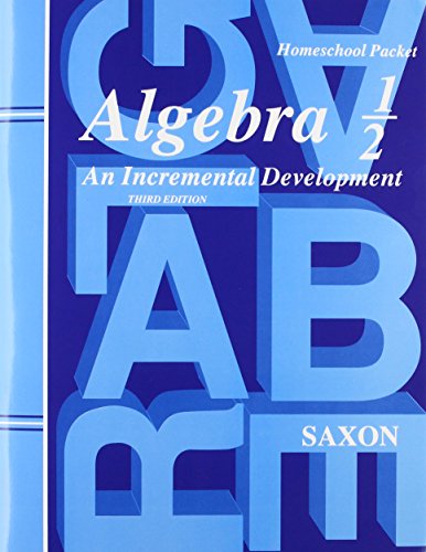9781591411727: Algebra 1/2: An Incremental Development (Third Edition) (Homeschool Packet) - Tests and Answers