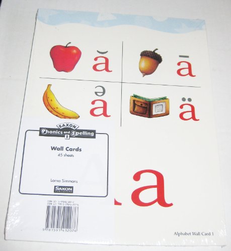 Imagen de archivo de Saxon Phonics And Spelling 1: Wall Cards Bundled Packaged Set: Original Wraps (2006 Copyright) a la venta por ~Bookworksonline~