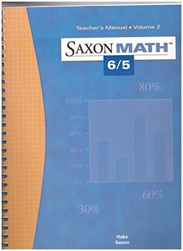 Beispielbild fr Saxon Math 6/5 (Teacher's Manual, Volume 2) zum Verkauf von SecondSale