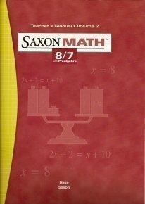 9781591412526: Title: Teachers Manual Saxon Math 87 With Prealgebra