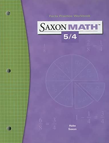 Beispielbild fr Fact Practice Workbook (Saxon Math 5/4) zum Verkauf von Front Cover Books