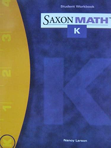 9781591412977: Workbook and Materials (Saxon Math K)