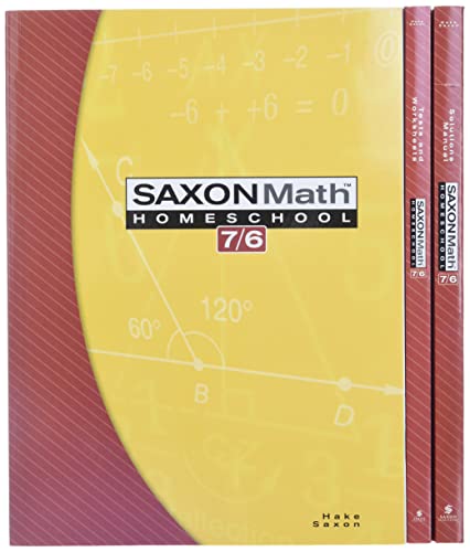 9781591413332: Saxon Math Homeschool 6th Grade: Homeschool Set (Saxon Math 7/6)