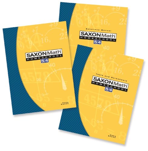 Beispielbild fr Saxon Math 5/4 Homeschool: Complete Kit 3rd Edition: 3rd Edition zum Verkauf von Byrd Books