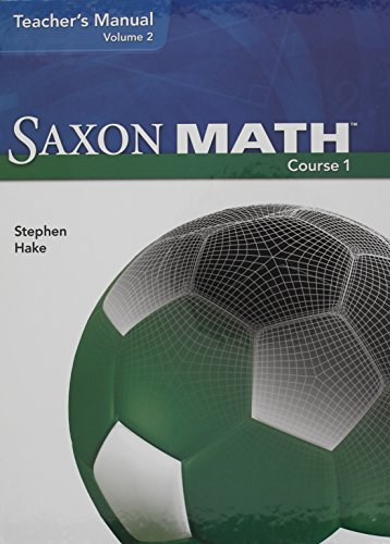 Beispielbild fr Saxon Math, Course 1, Volume 2, Teacher Manual zum Verkauf von BooksRun