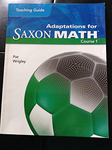 Stock image for Adaption for Saxon Math Course One for sale by Walker Bookstore (Mark My Words LLC)