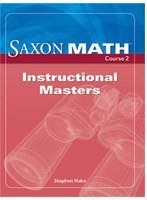 Stock image for Saxon Math Course 2 Instructional Masters Grade 7 (Course 1 2 3) for sale by GoldenWavesOfBooks