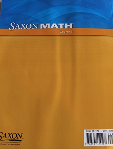 Stock image for Saxon Math Course 3 for sale by BooksRun