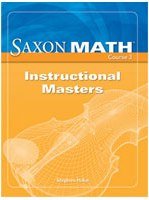 Stock image for Saxon Math Course 3 Instructional Masters for sale by Old Friends Books