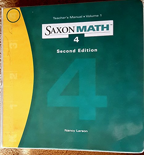 9781591419594: SAXON MATH 4 Teachers Manual Volume 1