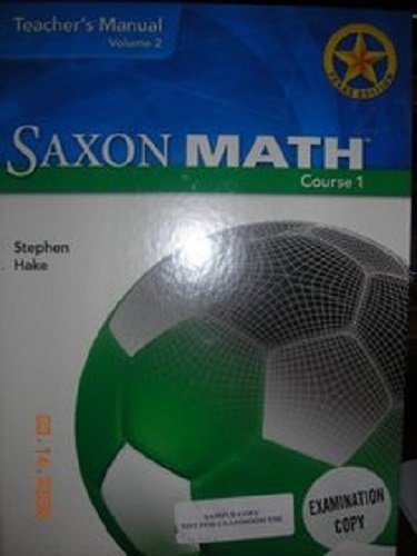 Saxon Math Course 1 Texas: Teacher Materials Set Grade 6 (9781591419891) by Saxon Publishers