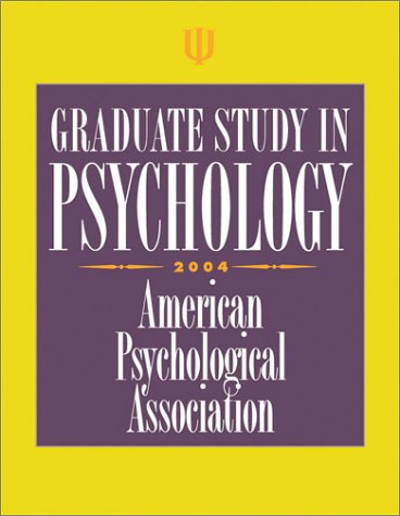Stock image for Graduate Study in Psychology 2004 for sale by HPB-Emerald