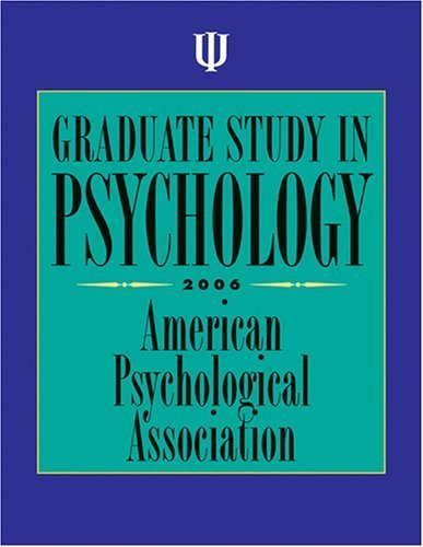 Stock image for Graduate Study in Psychology 2006 for sale by Bayside Books