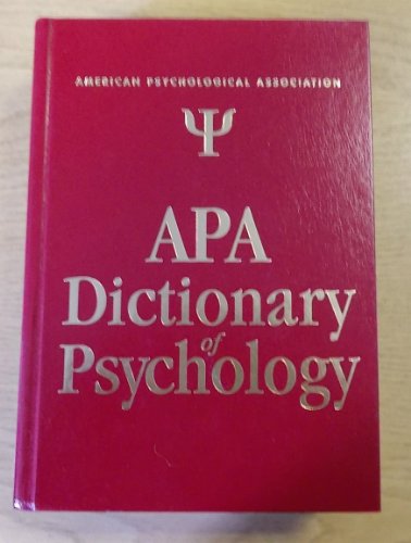 Stock image for The APA Dictionary of Psychology for sale by Books of the Smoky Mountains