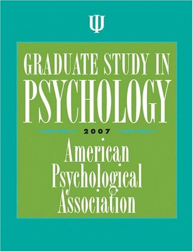Stock image for Graduate Study in Psychology for sale by ThriftBooks-Dallas