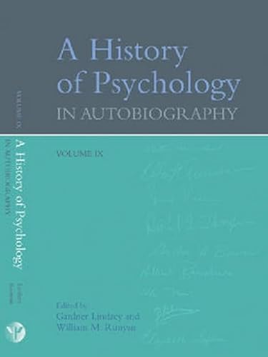Imagen de archivo de A History of Psychology in Autobiography, Vol. 9 a la venta por HPB-Red