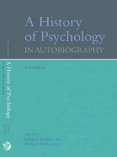 Stock image for A History of Psychology in Autobiography, Vol. 9 for sale by HPB-Red